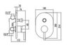 Creavit DFC2398 Cмеситель для душа скрытого монтажа, цвет: хром