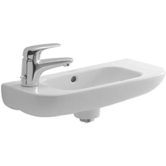Duravit D-Code 7065000092 Раковина для рук с перел., с 1 отв. под смес. слева, 500x220мм, цвет: Белый фото