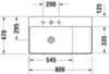 Duravit DuraSquare 2348800041 Раковина мебельная