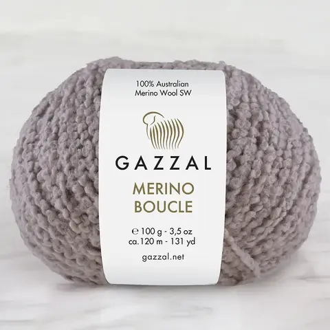 Пряжа Gazzal Merino Boucle 3762 кофе с молоком