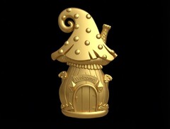 Силиконовый молд № 427 домик Гриб 2 D № 2 ( серия домики для гномов и фей)