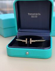 Браслет T жесткий Tiffany качество white/rose VGOLD