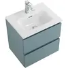 BelBagno KRAFT 39-500/390-2C-SO-AO База под раковину подвесная с фрезерованными ручками по всей длине фасада с 2 выкатн. ящ.,Голубой Мат.,500x395x500