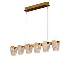 08065-120,36 Люстра Иста латунь w120*12,5 h150 Led 6*5W+5*4W (3000K). ТМ Kink Light