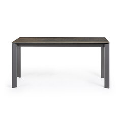 Стол Atta 160 (220) x90 антрацит, темно-коричневый, керамика