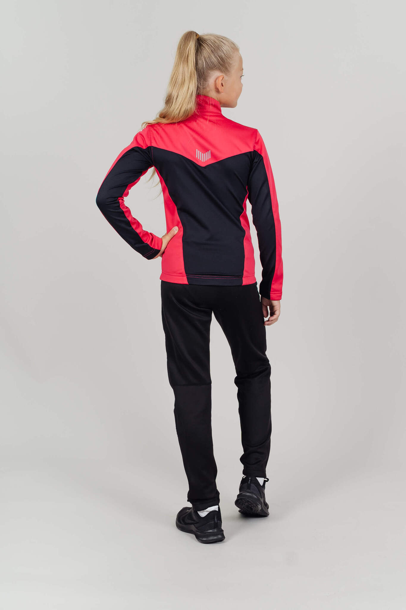 Детская утепленная разминочная куртка Nordski Jr Base pink-black - 4