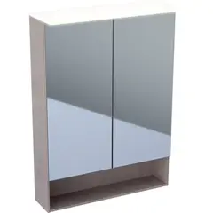 Geberit Acanto 500.644.00.2 Зеркальный шкаф с подсветкой, 60x83x21.5см, дуб Мистик / меламин, структура дерева, с зеркальным покрытием снаружи фото