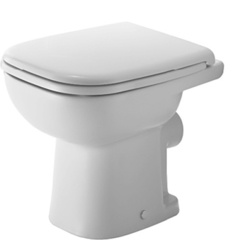 Duravit D-Code 21080900002 Унитаз напольный 480х350 мм, для независимого подключения воды, включая крепление, слив в стену, цвет белый фото