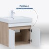 Aquanet 344801 Тумба Оптима 80 цв. дуб светлый/белый сатин (344801)
