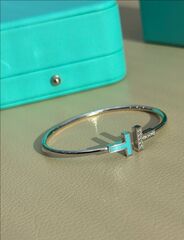 Браслет T жесткий Tiffany качество white/rose VGOLD