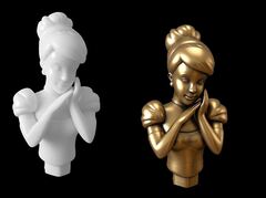 Силиконовый молд Принцесса бюст 3D