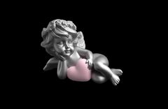 Силиконовый молд № 2079 Ангел с сердцем 3 D