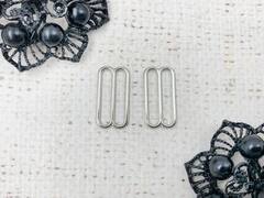 Регулятор для бюстгальтера, металл, 1,5 см, никель
