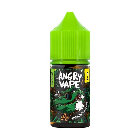 Жидкость Angry Vape Salt 2% 30 ml - Крокодил Бревно (киви)