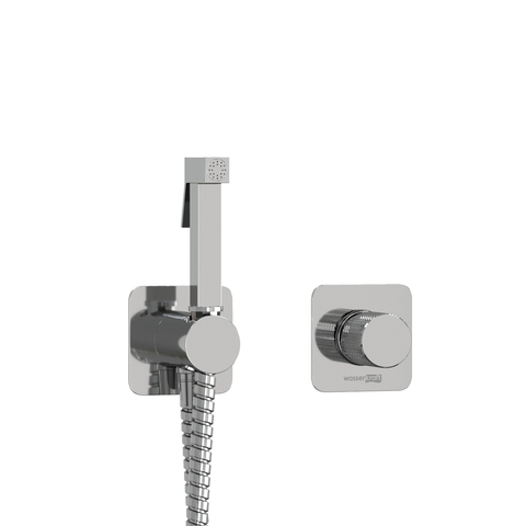 WasserKRAFT A4651.271.057.136 Встраиваемый комплект для биде со шлангом, цвет: хром
