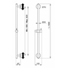 Almar E144065.AB Душевой гарнитур: ручная лейка Posh, шланг 150 см, штанга 100 см, цвет черный металл брашированный PVD