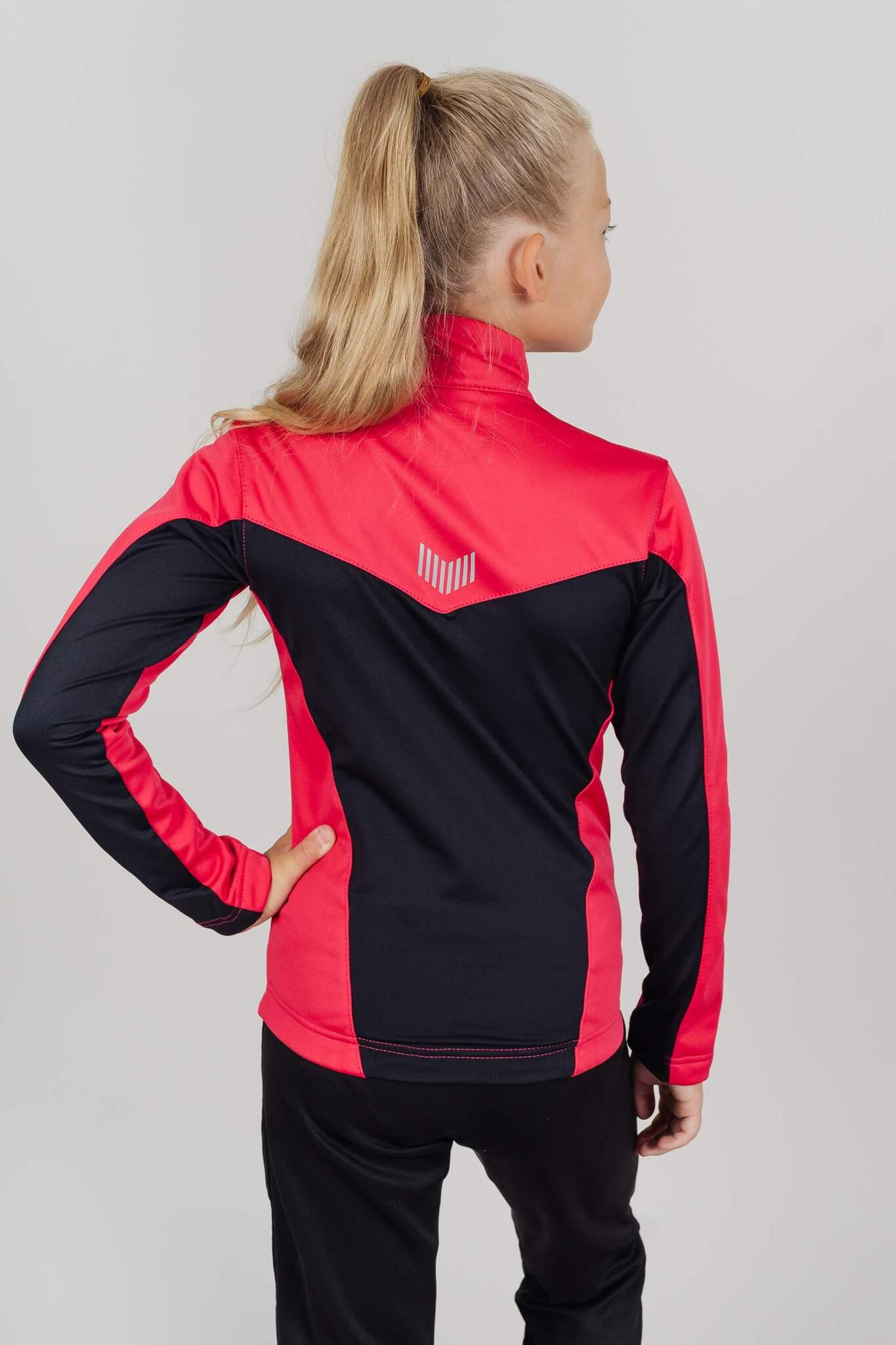 Детская утепленная разминочная куртка Nordski Jr Base pink-black - 2