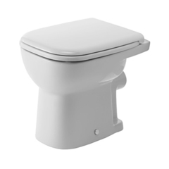 Duravit D-Code 21090900002 Унитаз напольный 480х350 мм, для независимого подключения воды, включая крепление, слив встену, цвет белый фото