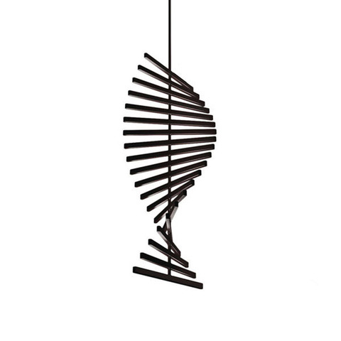 Люстра Rhythm Vertical черная высота 119см.