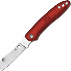 Фото Нож складной Roadie™ Spyderco 189PRD TSA Knife (Transportation Security Administration), сталь N690Co Satin Plain, рукоять термопластик FRN, красный