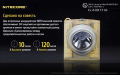 Фонарь взрывозащищенный налобный NITECORE EH1, 260 lm аккумуляторный