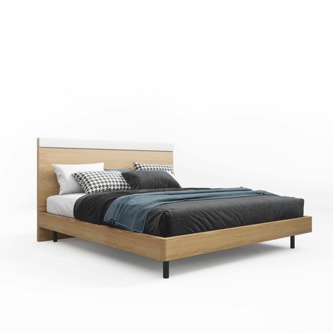 Фото: Кровать Flow 160*200 дуб белый - основной вид