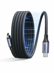 Кабель UGREEN L537 (85973) USB-C To USB-C 240W Max Charging Magnetic Cable 1шт. Длина: 1м, серый космос