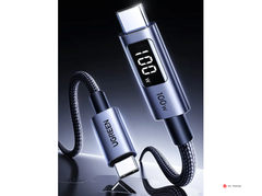 Кабель UGREEN L529 (65862) USB-C 100W PD Fast Charging Cable, 1м серый космос