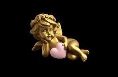 Силиконовый молд № 2079 Ангел с сердцем 3 D