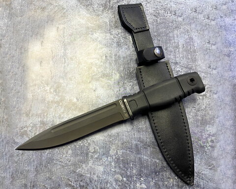Нож Ратник 6x9, гражданская версия, с кожаными ножнами