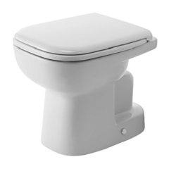 Duravit D-Code 21100100002 Унитаз напольный для независимого подключения воды, включая крепление, слив в стену, цвет белый фото