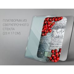 Весы кухонные электронные, Polaris, PKS 1046DG Вишня, платф, точн 1 г, до 10 кг, 008080