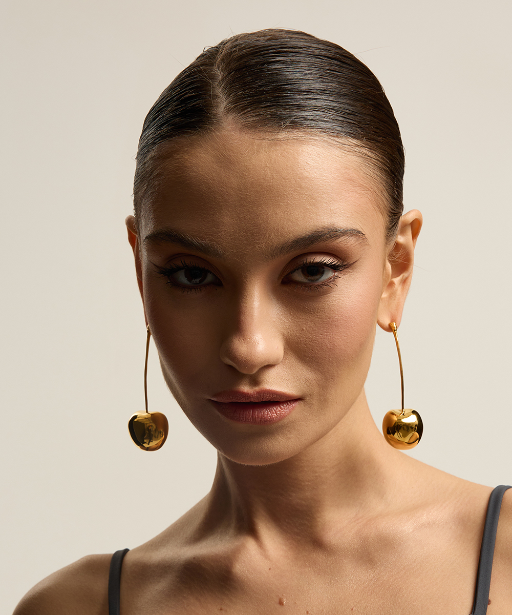 Серьги Вишни gold