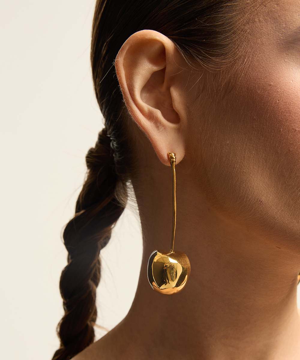 Серьги Вишни gold