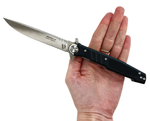 Складной нож Финка-2 сталь Nitro-V, рукоять Black G10, НОКС 349-130406