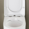 Ceramica Nova Mia CN1810 Напольный пристенный унитаз-соло с ультра тонким сидением с функцией плавного закрытия, цвет: белый