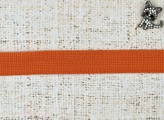 Лента ременная стропа, 14 гр/м, ш. 2,5 см, оранжевый