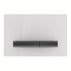 Geberit Sigma 115.671.11.2 Смывная клавиша, для двойного смыва, цвет металлический хромированный черный: хромированный черный, белый фото