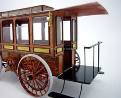 First electric omnibus by I. Romanov 1899 Handmade workshop 1:43