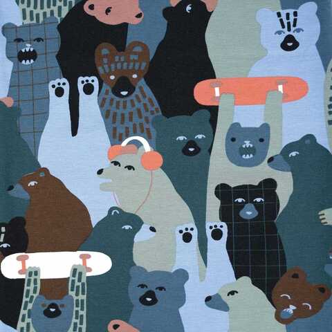 Ткань Jersey A/W SKATE CAMO BEARS