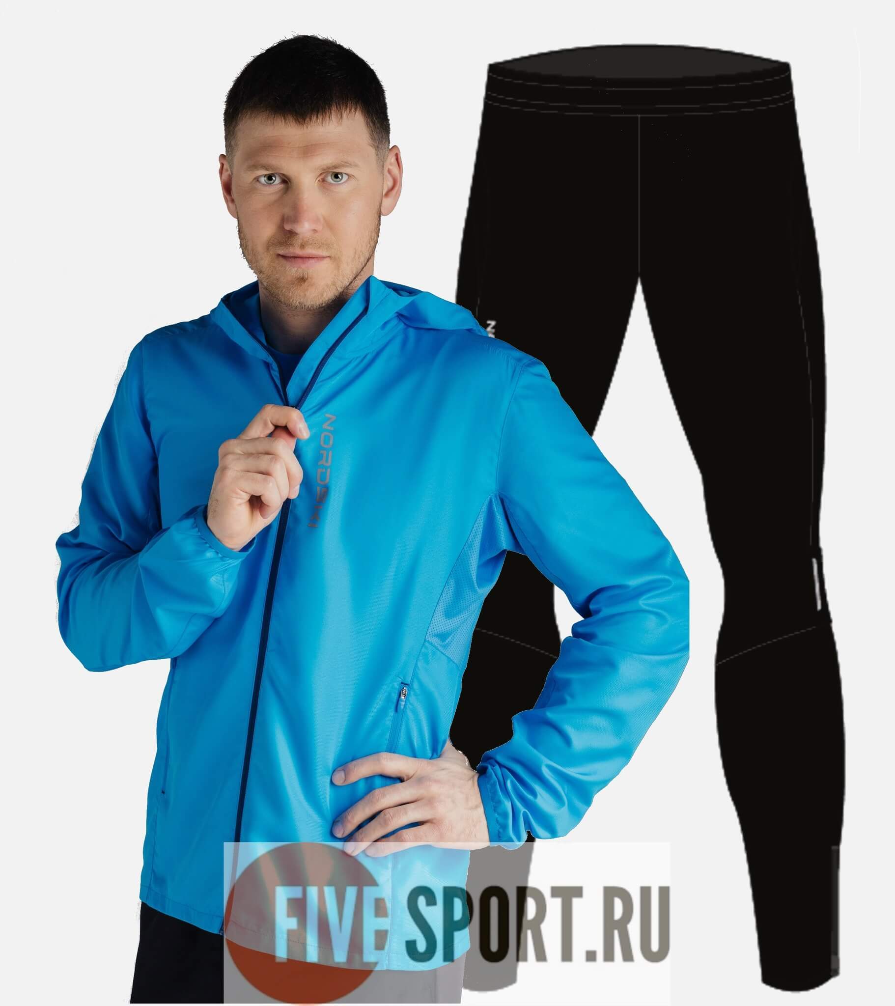 Nordski Jr Run Premium беговой костюм детский Light Blue