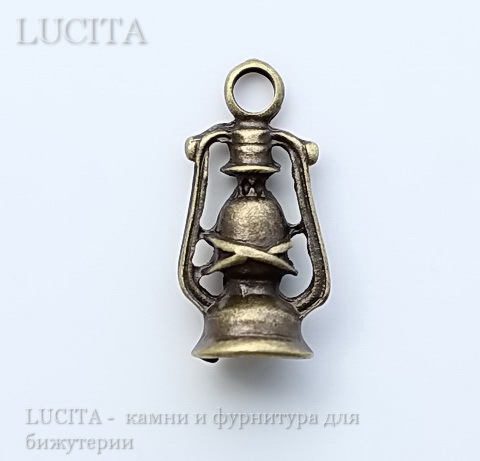 Подвеска "Лампа Аладдина" 19х10 мм (цвет - античная бронза) ()