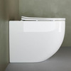 Ceramica Nova Mia CN1810 Напольный пристенный унитаз-соло с ультра тонким сидением с функцией плавного закрытия, цвет: белый