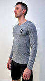 Лонгслив для бега RUNDAY Fast, серый