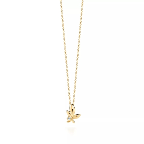 Подвеска из жёлтого золота с бриллиантом, Tiffany 🌿 Olive Leaf. Единственная в наличии