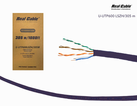 Real Cable U-UTP600-LSZH/305M, кабель CAT6 в бухте