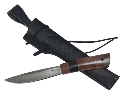 Нож Север, Bohler K340, рукоять кап клёна, граб, (коричневый)
