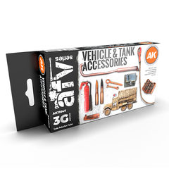 Набор красок AK Interactive Vehicle and Tank Accessories Set 3G, 6 красок