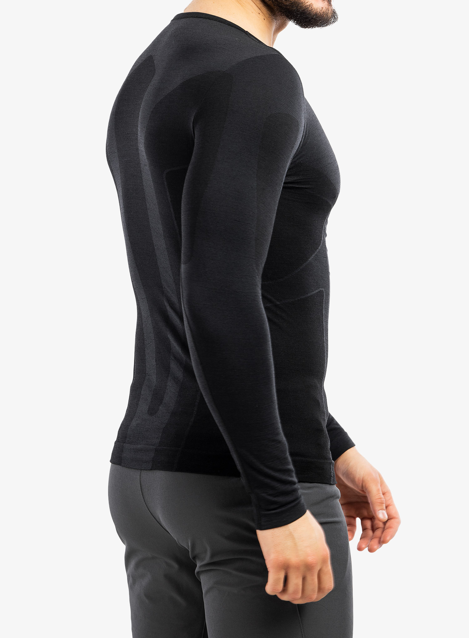 Термобелье мужское Brubeck Comfort Wool рубашка черная - 3