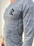 Лонгслив для бега RUNDAY Fast, серый